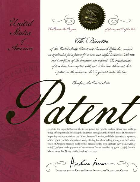 patent letter to